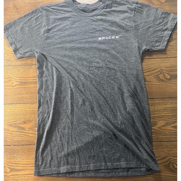 SpaceX x Falcon Heavy 2018 Inaugural Launch T Shirt Tee FH Back Hit Men's Size S